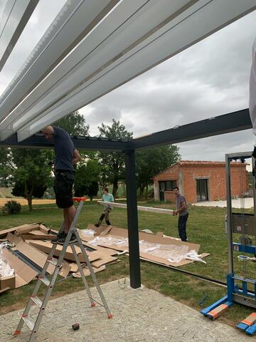 Pose d'une magnifique pergola aux alentours de Villefranche de lauragais