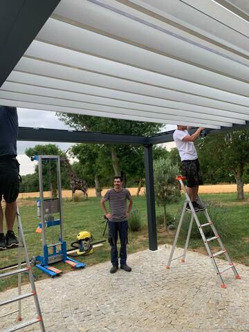 Pose d'une magnifique pergola aux alentours de Villefranche de lauragais